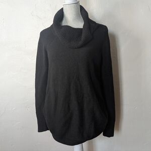 Anthropologie MOTH Turtleneck Sweater Wool Black Size M
